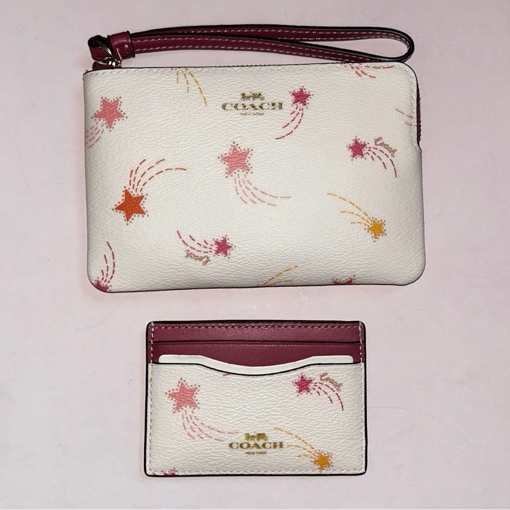 NWT COACH wristlet and card holder